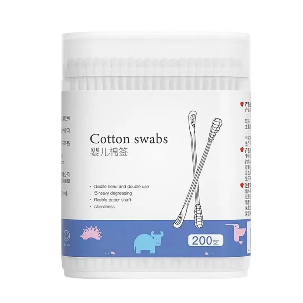 Spiral Head Large Capacity Baby Care Product Multi-purpose Baby Nursing Supplies Cleaning Tampons Cotton Buds Baby Cotton Swab