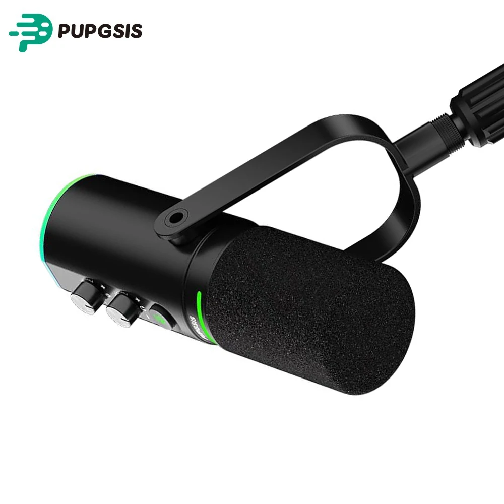 

Динамический микрофон PUPGSIS D1, XLR/USB микрофон для записи подкастов на ПК, для вокала, озвучивания и стриминга, студийный микрофон с кнопкой отключения звука