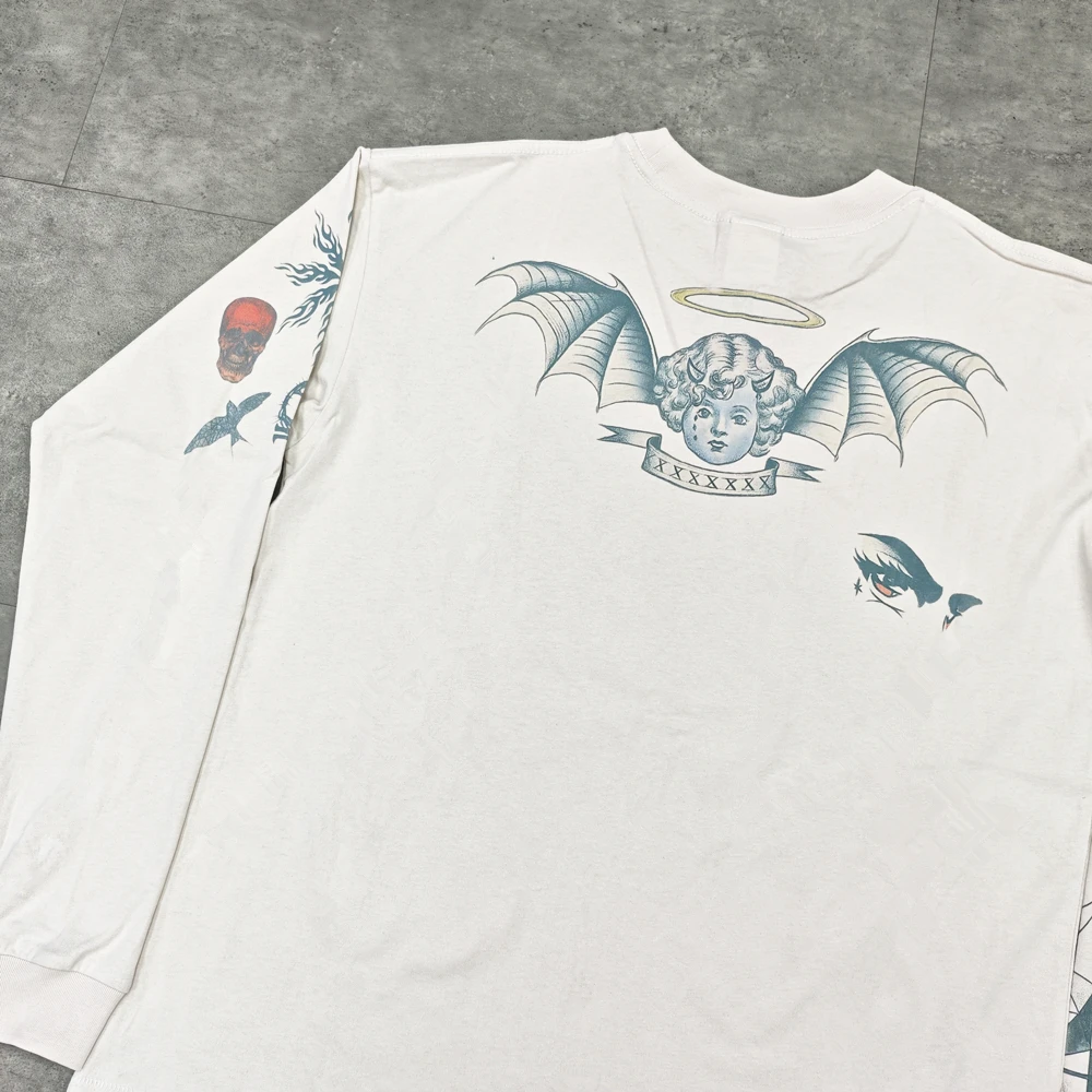 Yao Fashion Saint OF Michael Oversize Loose Casual Retro Vintage Graphics Print Luxury High Street T