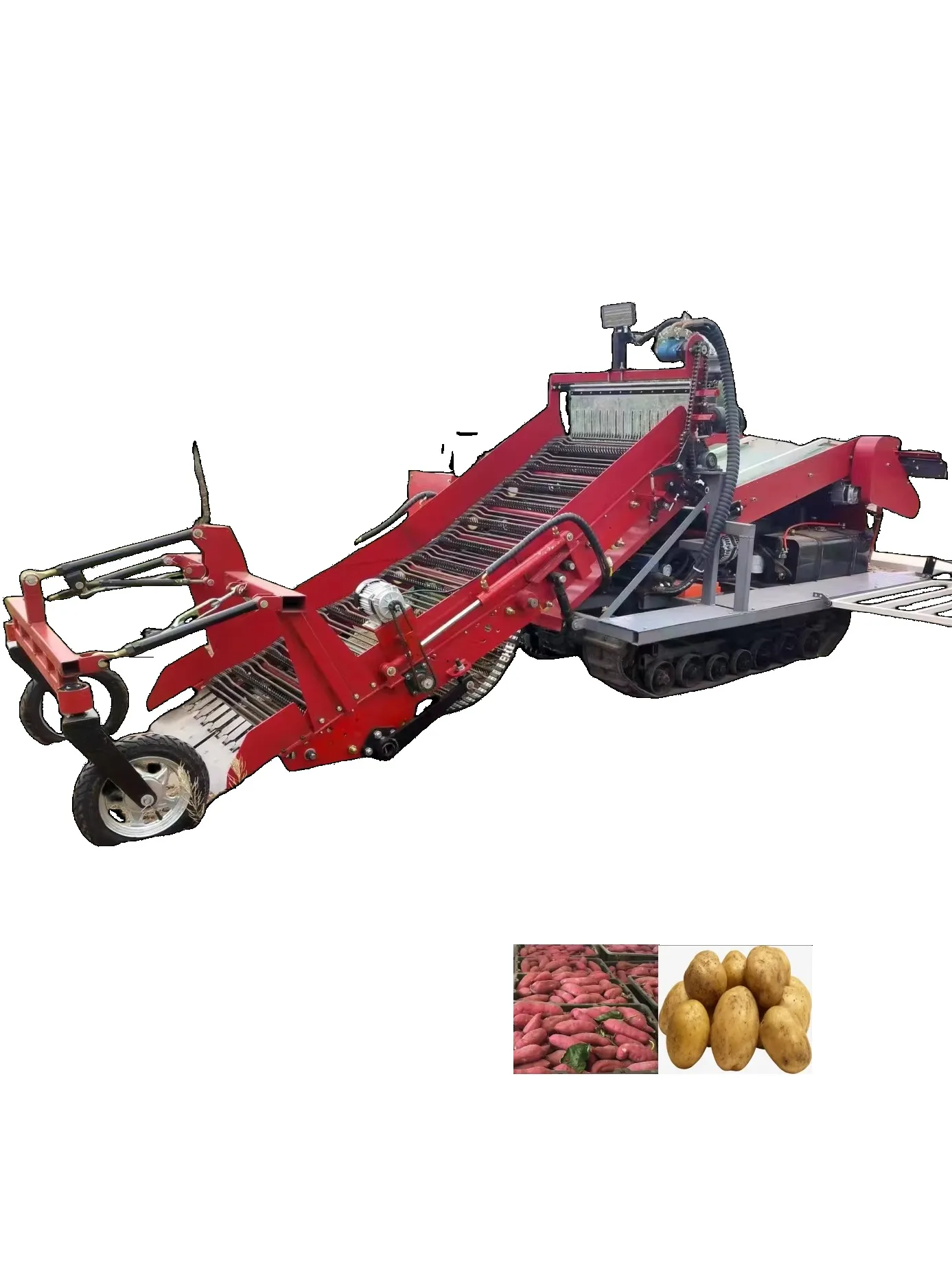 Vegetable Combine Harvester Potato Combine Harvester Potato Harvesting Loading Integrated Machine