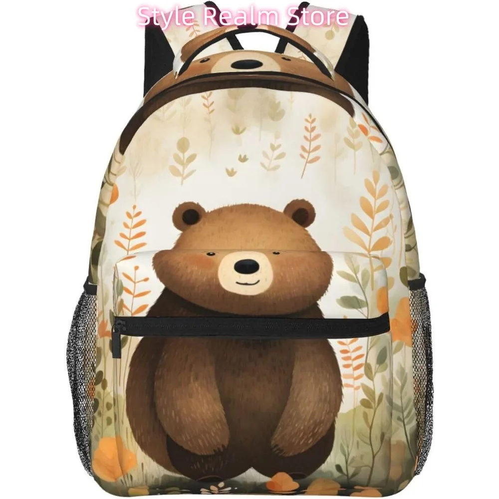

Summer Bear Lightweight Laptop Backpack Lightweight Multipurpose Travel Casual Daypack Unisex College Backapcks for Men Women Ad