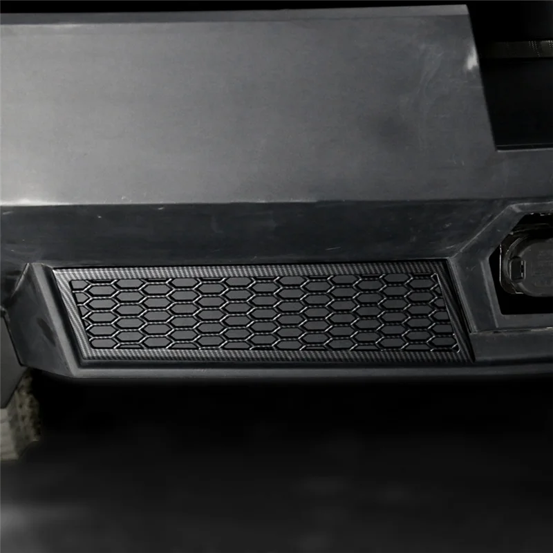 

2024 2025 For Tesla Cybertruck Rear Bumper Honeycomb Mesh Cover Trim Matte Carbon Fiber Accessories