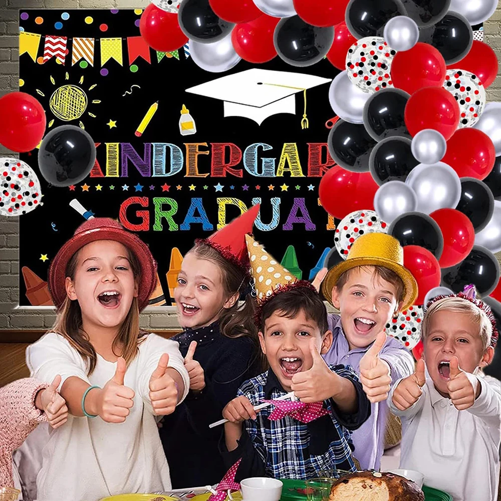 1 Zestaw Czerwony Czarny Srebrny Balon Łuk Girlanda Zestaw Dekoracje Urodzinowe Balon Konfetti BBQ Kasyno Noworoczne Dekoracje Imprezowe — zdjęcie 6
