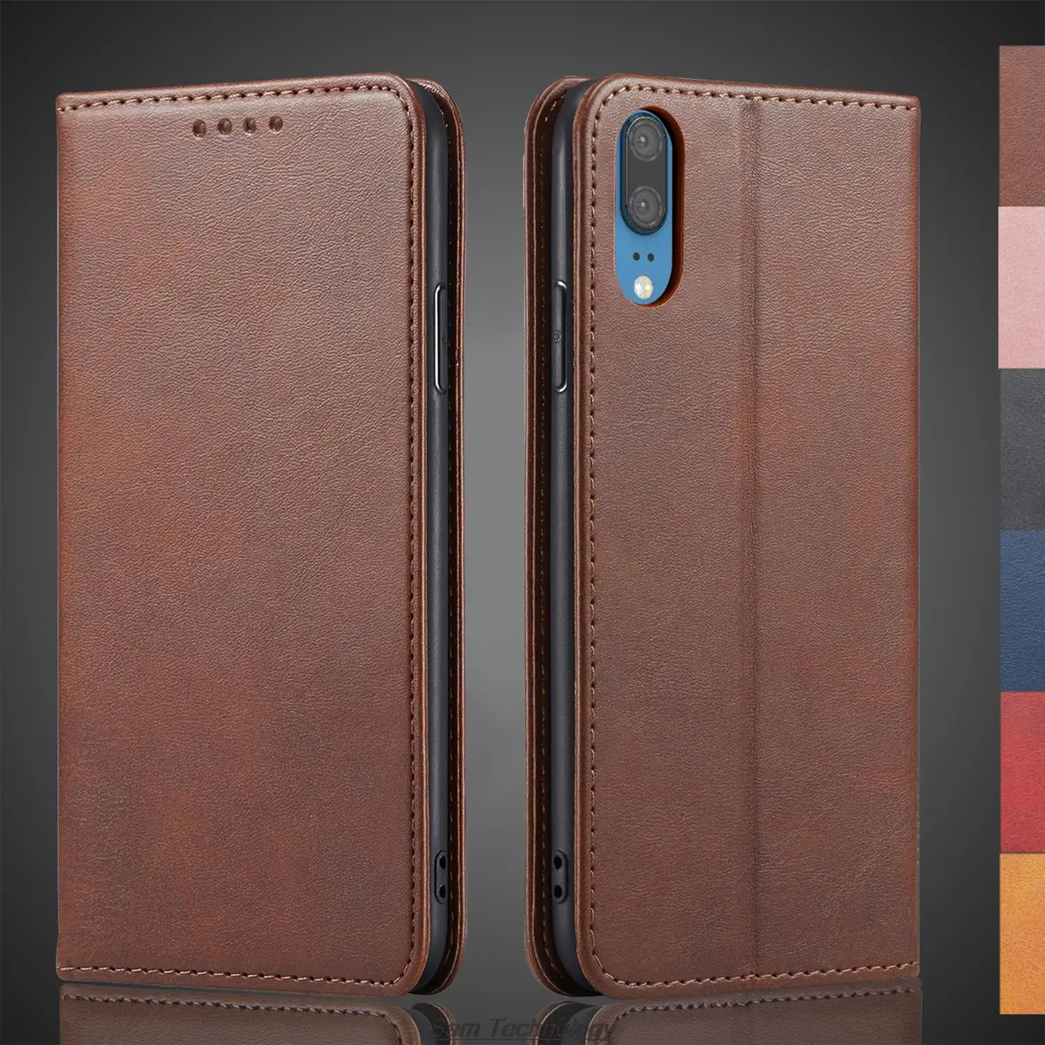 Magnetic attraction Leather Case for Huawei P20 5.8