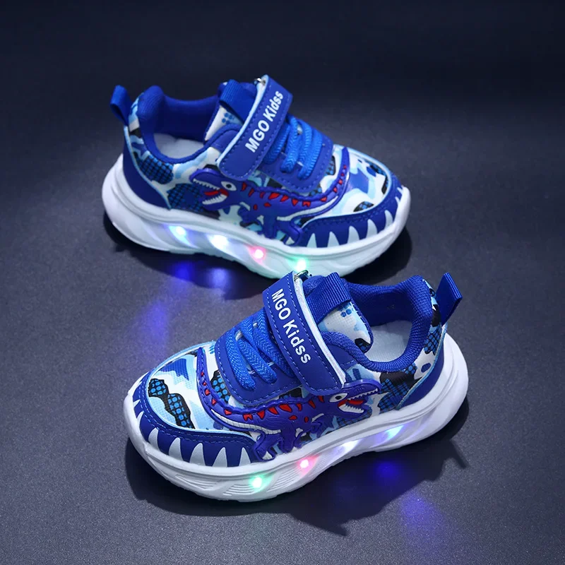 LED Kinder Niedliche Cartoon-Sneaker für Jungen, Lässige Kinderschuhe, Mädchen Atmungsaktive Mesh-Leuchtschuhe, Beleuchtete Babyschuhe – Detail 9