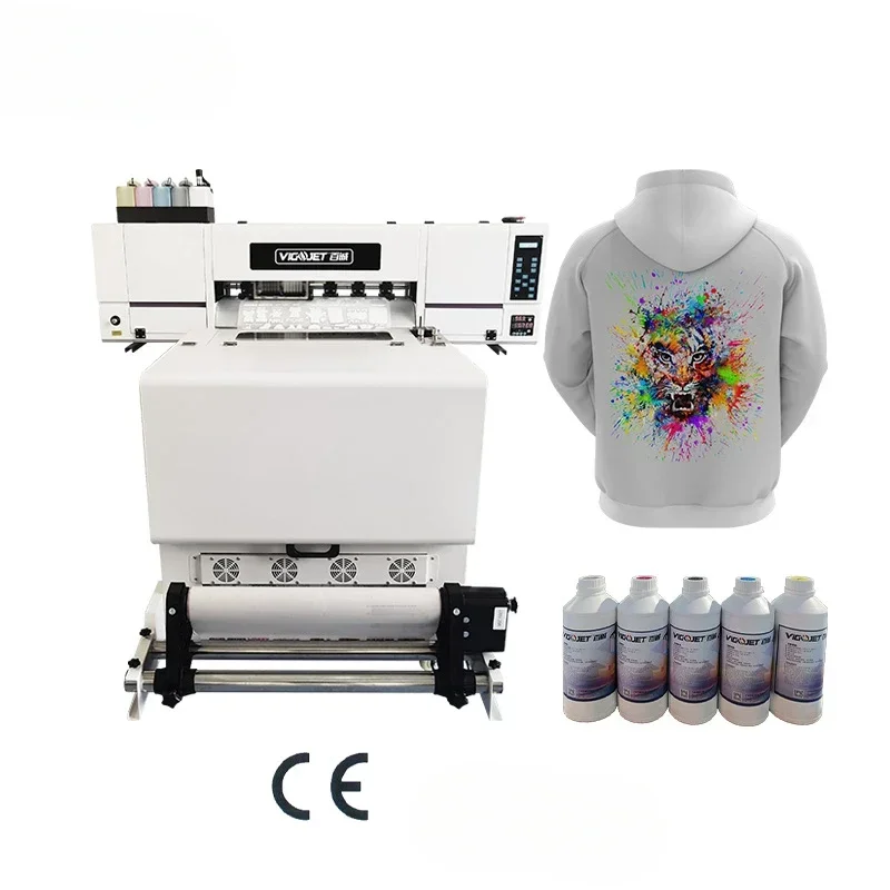 A1 24inch 60cm DTF printer T shirt dual heads i3200 XP600 with Built-in air purifier