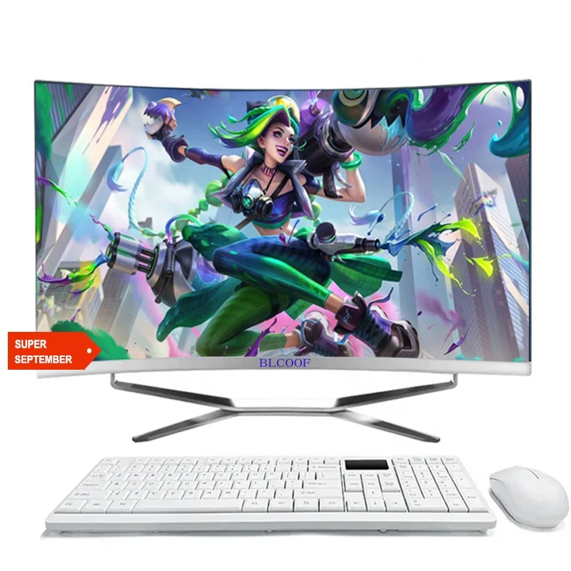 27 Inch All In One PC Desktop Computer Curved Screen Intel i5/i7 12th Gaming PC 16/32G DDR4 RAM SSD pc gamer completo Windows10