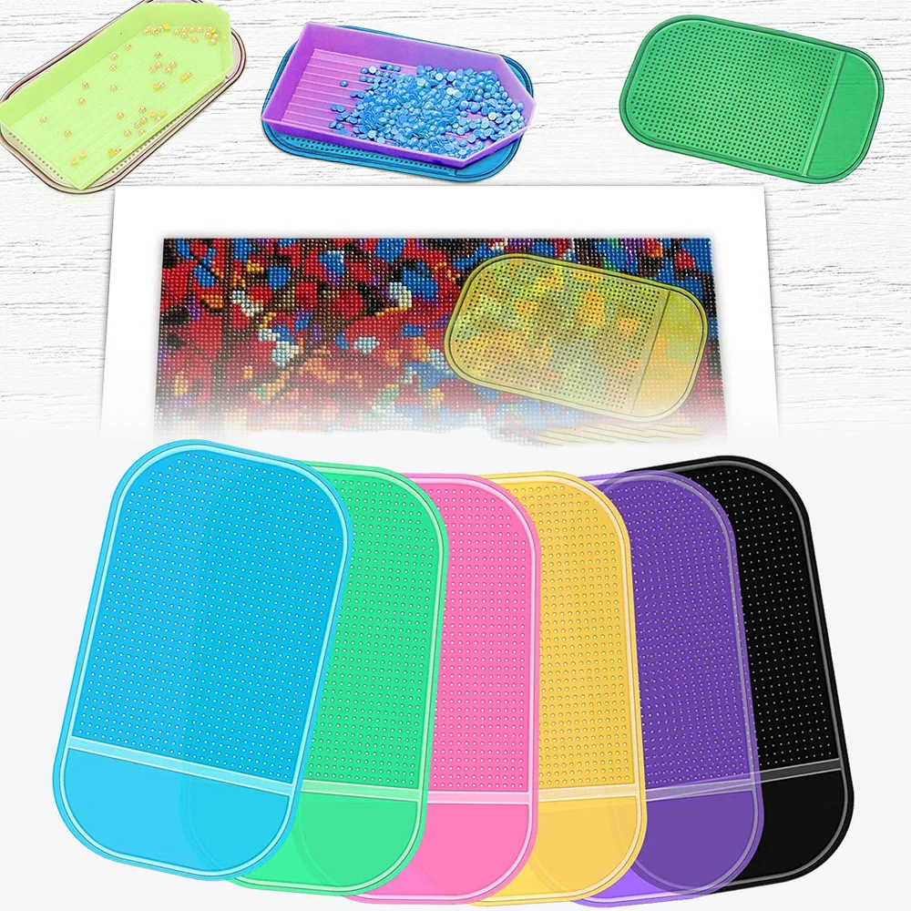 Non-slip Holding Diamond Embroidery Accessories Universal Gel Pads Sticky Mat Diamonds Tray Holder Diamond Painting Tool