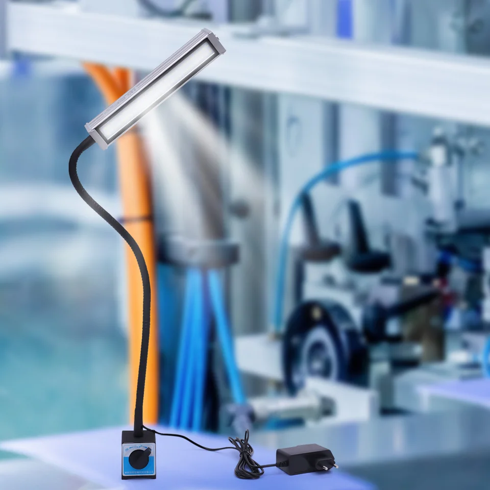 CNC LED Werklamp Met Magneetvoet – 220V, 5W, 500 Lumen, Flexibele Zwanenhals 50 Cm, Waterdicht – Voor Draai-, Frees- En Naaimachines 2 miniatura