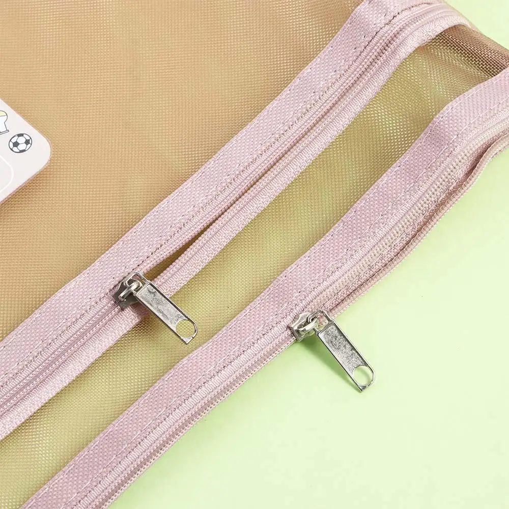 Double-Layers 1 Pc File Pocket Protective Paper Student Gift Document Bag A4 File Folder Bag Zipper File Pocket Storage Handbag