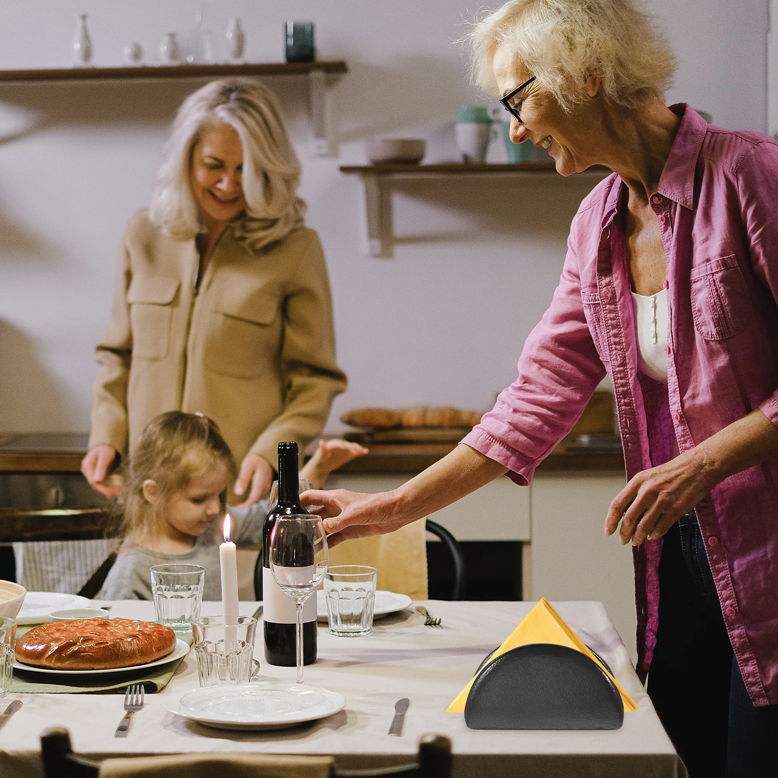 

Practical Ceramic Napkin Holder Chic Tissue Stand for Bathroom Table Kitchen Hotel Ktv Bar Good Using Experience