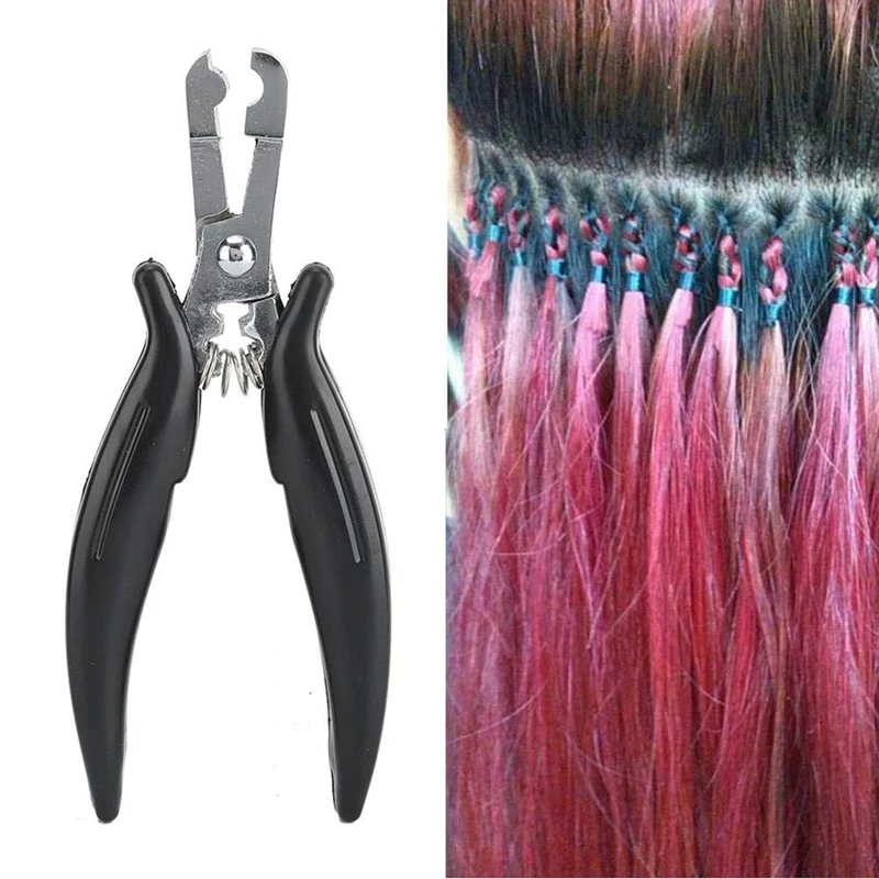 Hair Extension Pliers, Stainless Steel Non Slip Handle Hair Extension Wig Tools