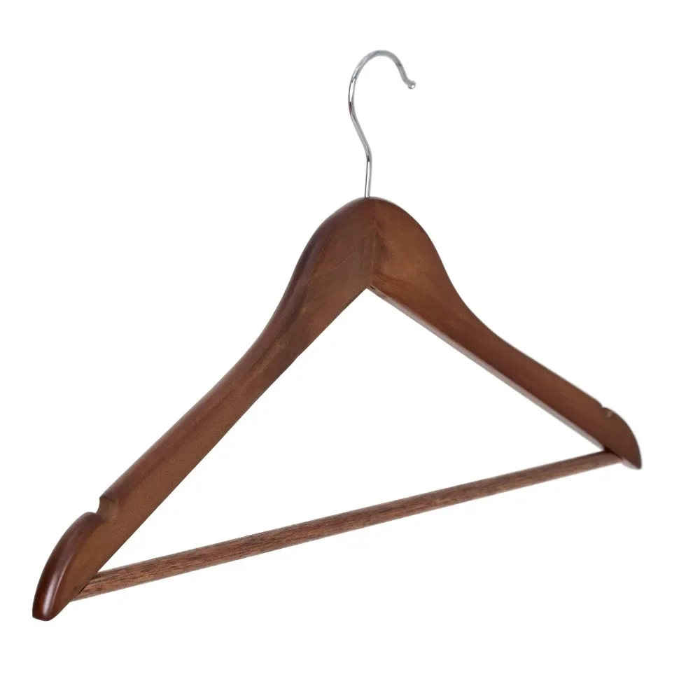 2023 New  Solid Walnut Wood Suit Hangers, 60 Pack