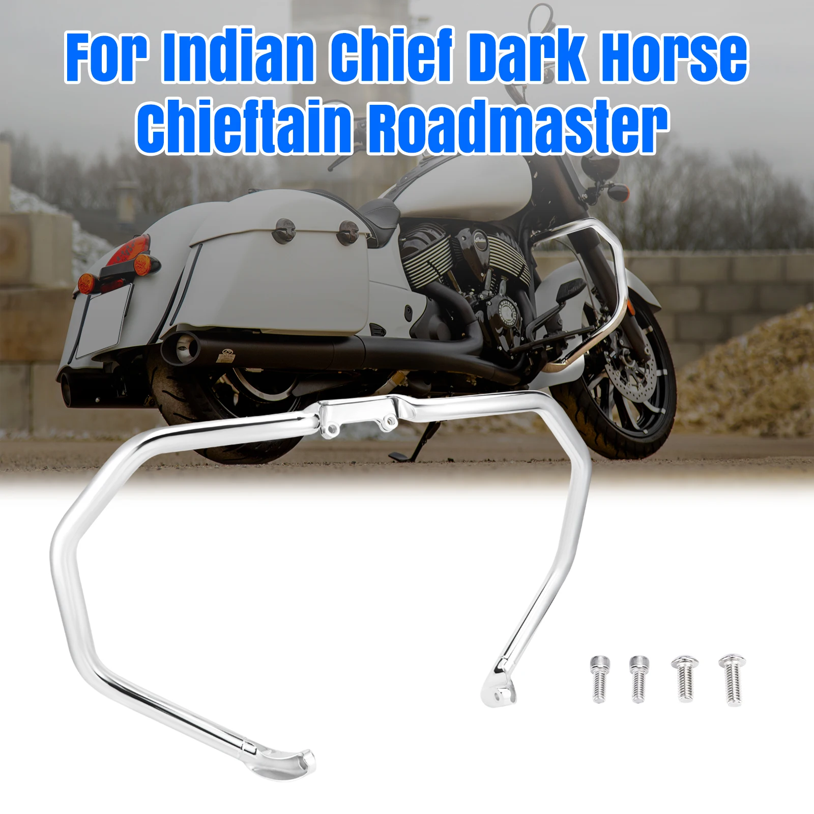 Motorcycle Chrome Engine Guard Highway Crash Bar for Indian Roadmaster Chieftain Springfield Chief Vintage Dark Horse Classic