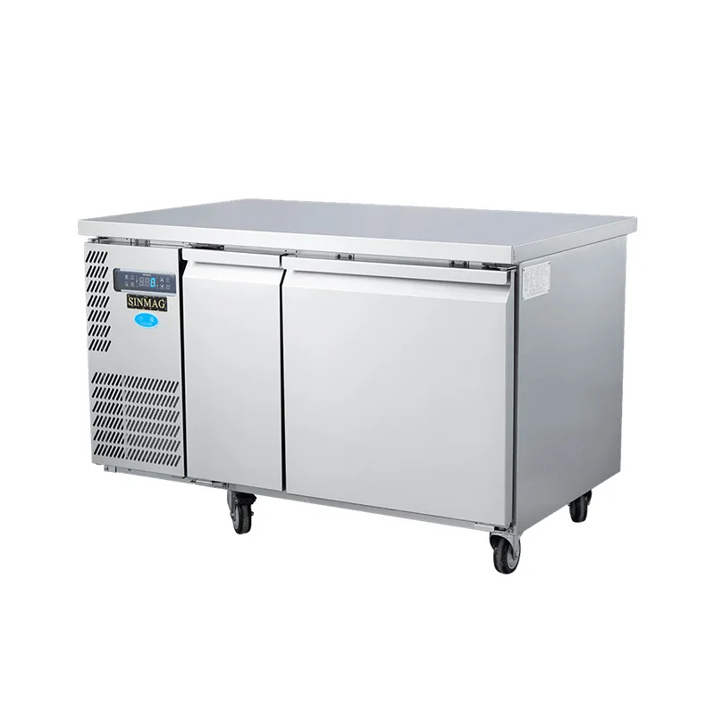 

Workbench, four doors, plug tray, grid type, refrigerated, commercial, large capacity