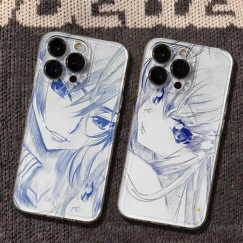 Paar Anime Comic Telefon Fall Für Samsung A07 A36 A26 A56 A16 A06 A55 A35 A25 A15 A05 A54 A34 A24 A14 A13 A53 Klare Rückseitige Abdeckung