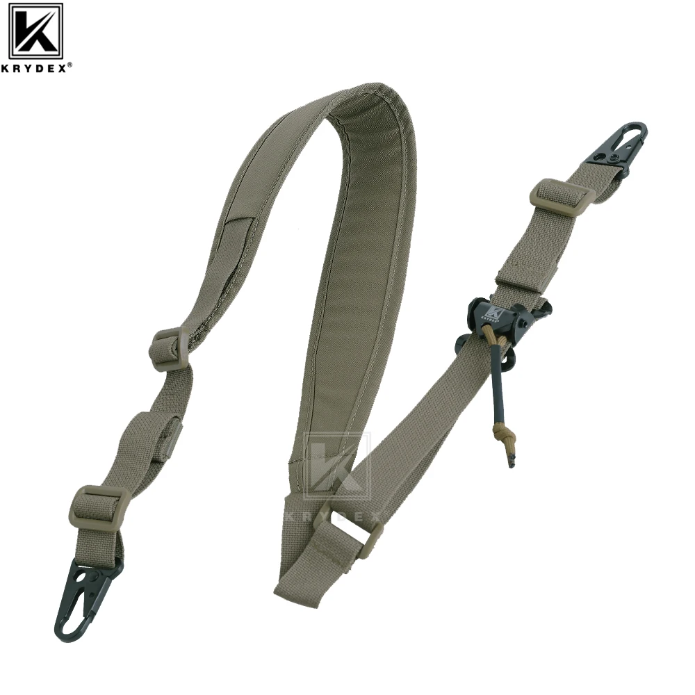 

KRYDEX Tactical Rifle Sling Shooting Hunting Combat Modular Strap Removable 2 Point / 1 Point 2.25" Padded Rifle Accessories RG