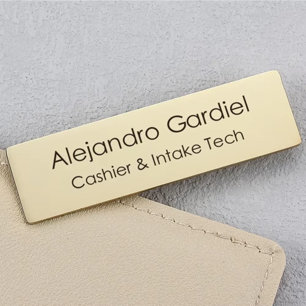 بروش علامة الاسم الشخصي، شارة شعار الشركة المخصصة، شارة معرف الموظف بعلامة التجارية المخصصة للشركة #6