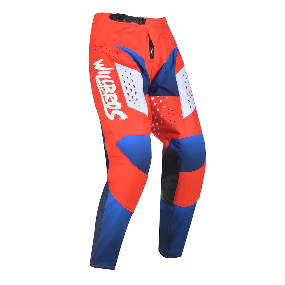 

Willbros Red Blue Pants Motocross MX MTB DH ATV UTV BMX SX Enduro Riding Off Road Dirt Bike Racing