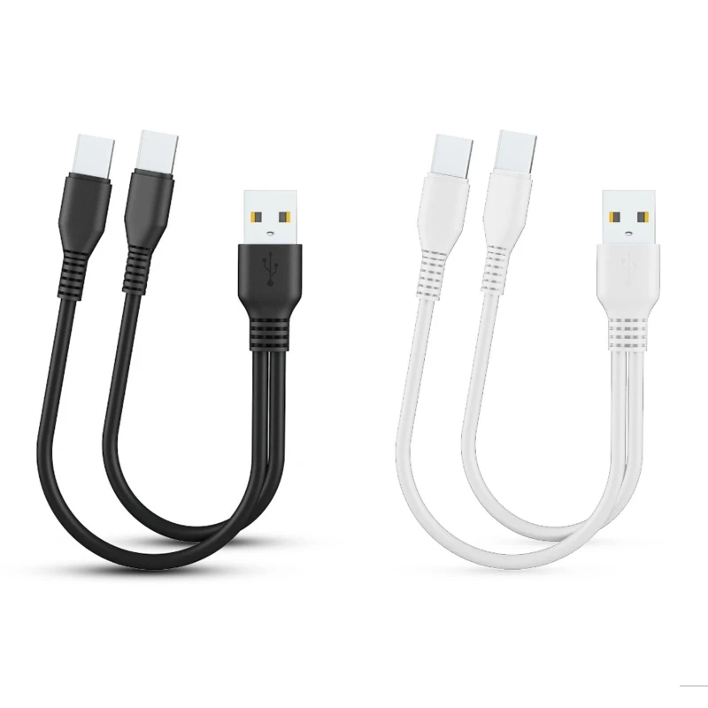 2 in 1 Micro USB C Cable Type C Cables Fast Cable Tablet Phone Cord 2 in 1 Dual Type C Cable