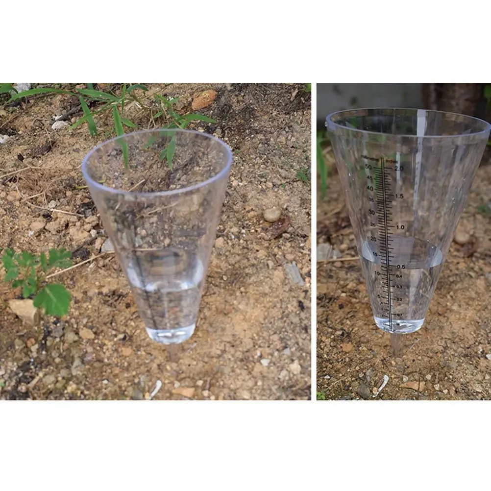 

Набор из 3 конусообразных прозрачных пластиковых дождемеров для сада и сельского хозяйства