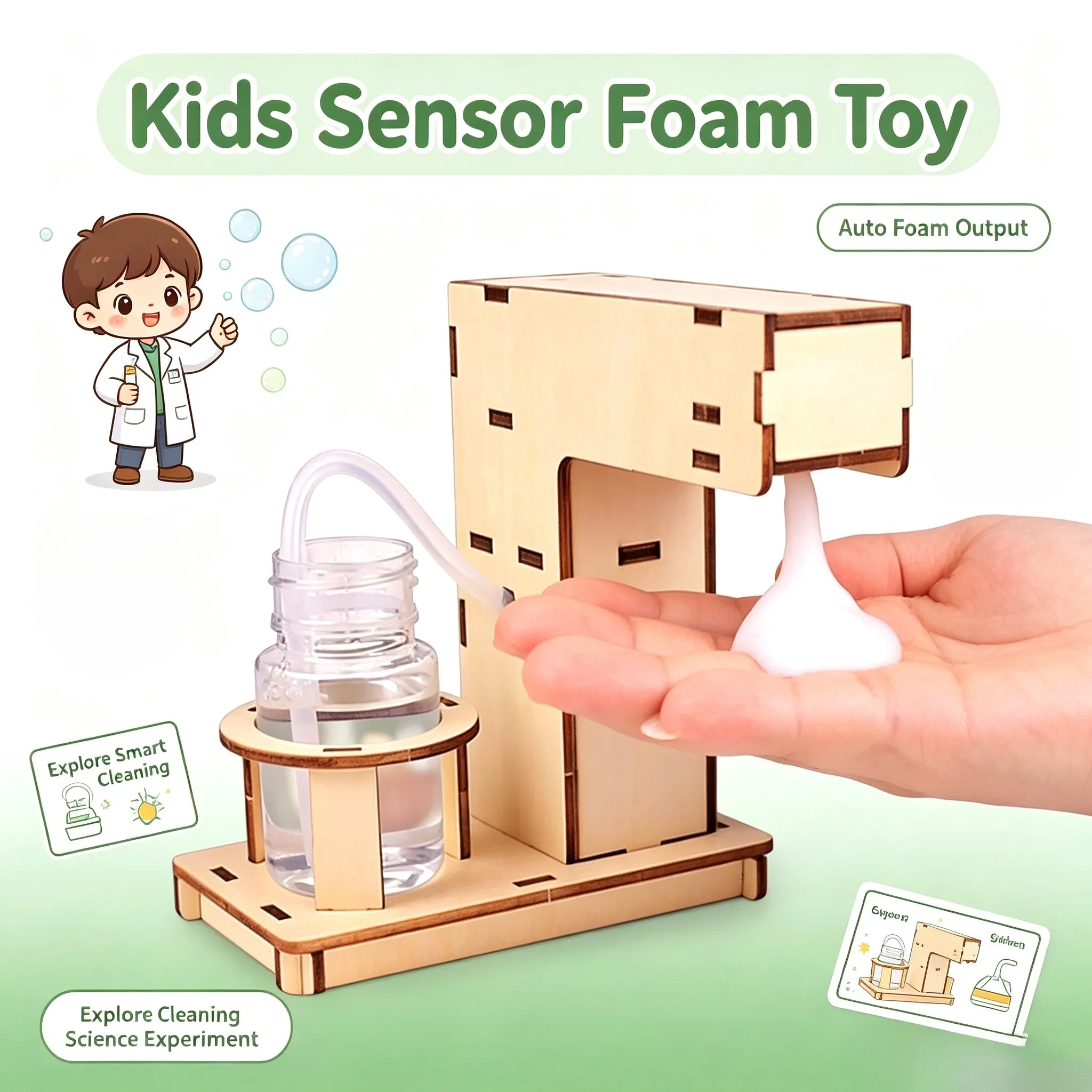 Children's science and education experiment models, automatic sensor wash phones, hand-assembled toys, children's gifts