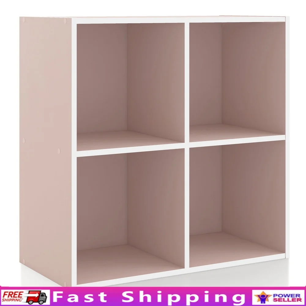 

Stackable Cube Storage Shelves Kids Bookcase Modern Wood Organizer with Anti-Tip Hardware Perfect Home Office Dorm Room