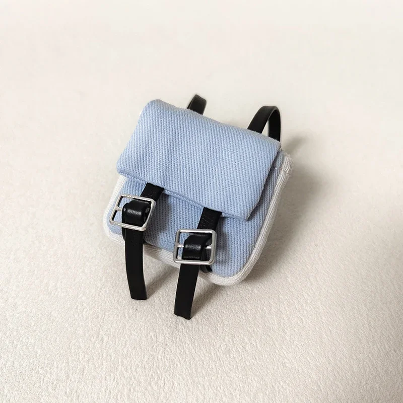 

17/20cm Doll Sized Canvas Backpack Coin Wallet Doll House Detail Little Doll Plaything Bag