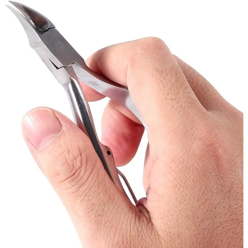 ที่ตัดหนังกำพร้าที่ตัดผิวหนังที่ตายแล้วเล็บสแตนเลสแบบพกพาที่ตัดหนังกำพร้าเครื่องมือทำเล็บเท้ากรรไกรตัดแต่งเล็บ