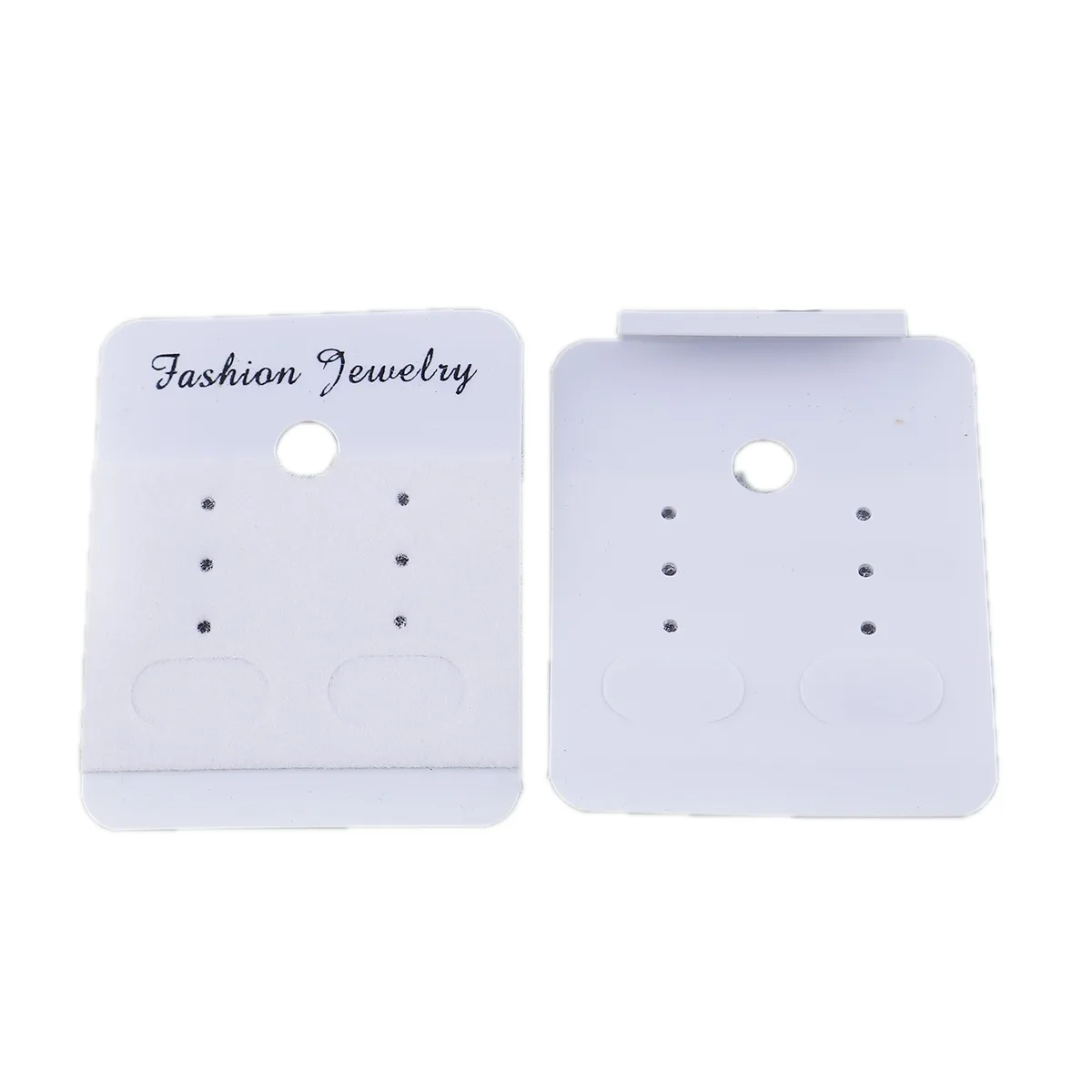 DoreenBeads PVC Jewelry Earring Display Card Rectangle Black Velvet Fabric Fashion Earrings 50mm(2") x 42mm(1 5/8"), 50 Sheets
