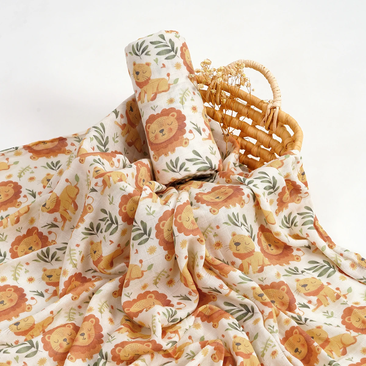 رئيس الوزراء جودة الخيزران القطن الطفل الشاش قماط بطانية لينة الوليد التفاف الرضع منشفة استحمام غطاء عربة 120x110 سنتيمتر #2