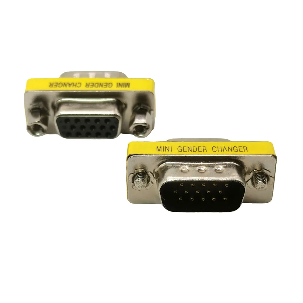 1 szt. 15Pin SVGA VGA męski na męski żeński na żeński męski na żeński Mini przełącznik Adapter konwerter łącznik