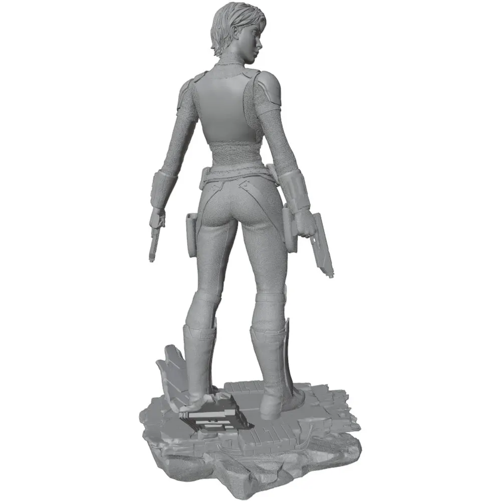 75MM100MM120MM150MM Female Warrior Resin Model Kits  3D Printed Gray Model Figurine DIY Doll Model Unassembled And Unpainted view 6