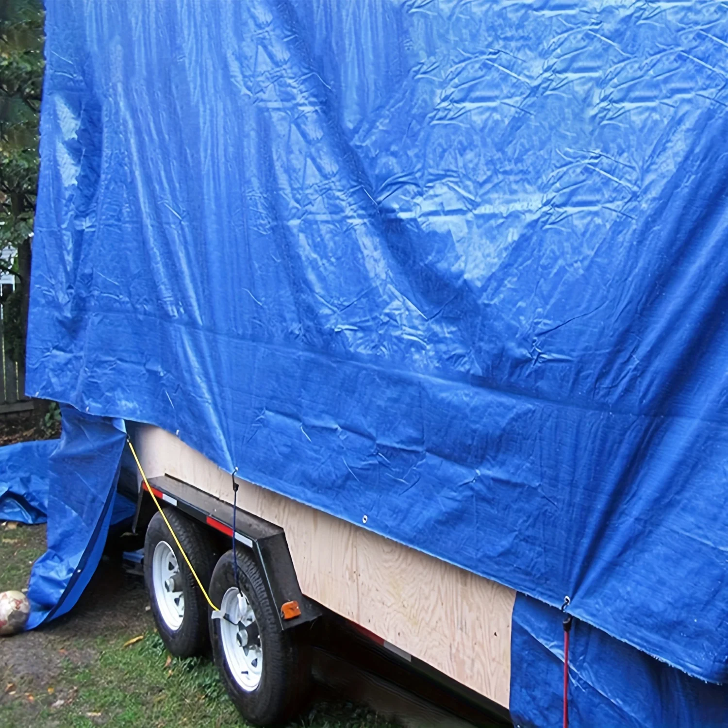 

Double-Sided Blue and Orange Heavy-Duty Waterproof Fabric One Side Is Blue, Which Is Rain and Snow Resistant; the Other Side Is