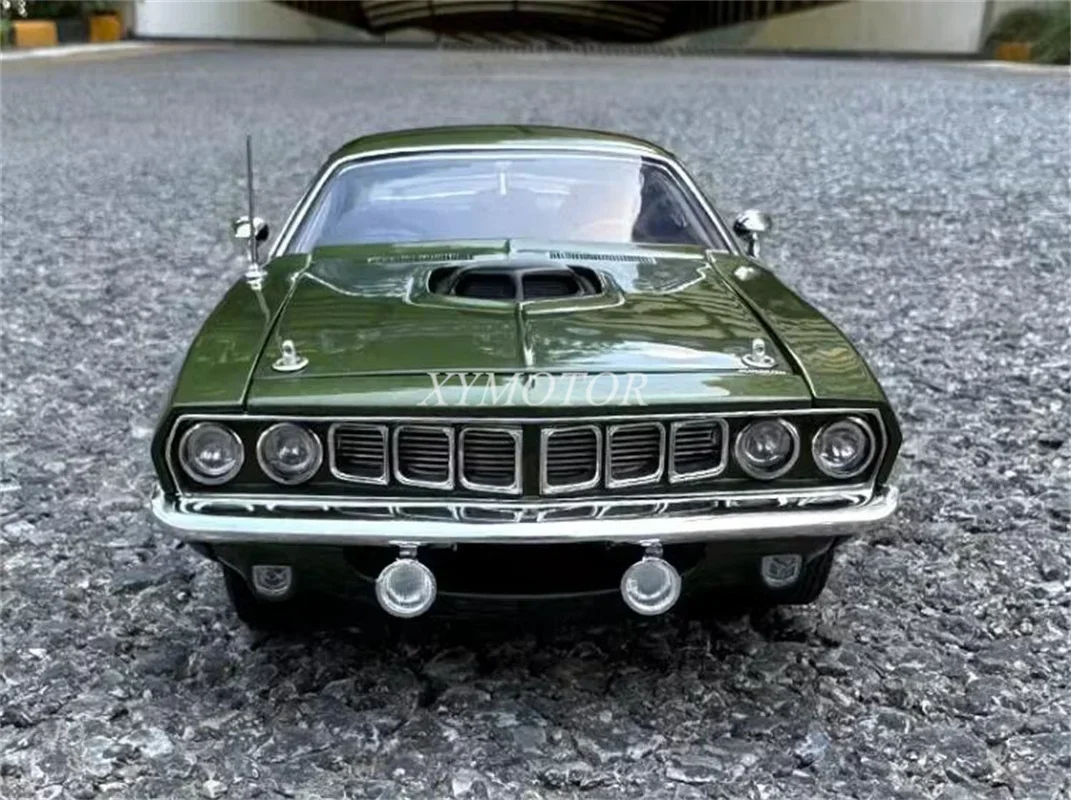 ACME 1:18 1/18 For Plymouth barracuda sports car Cuda Diecast Model Car Green Toys Gifts Hobby Display Ornaments Collection