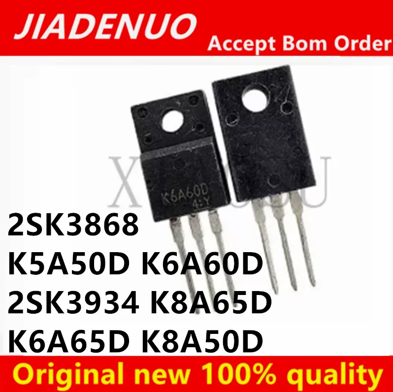10/PCS New K6A60D  K5A50D K6A65D K8A50D K8A65D 2SK3868 K3868 2SK3934 K3934 TO-220F MOS field-effect transistor In Stock