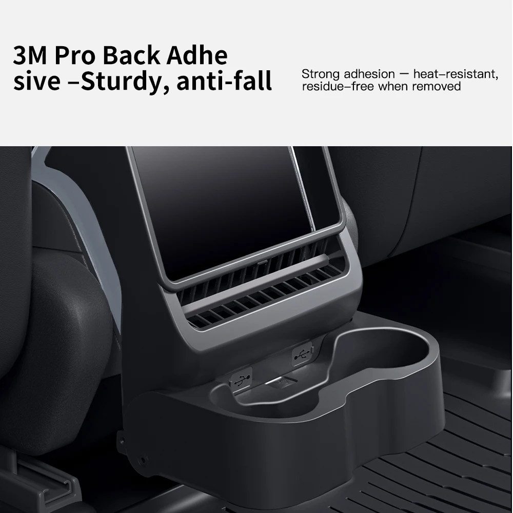 YZ For Tesla Model 3/Y Highland Juniper Rear Center Console Air Outlet Cover Organizer Storage Box Cup Holder Car Accessories view 6
