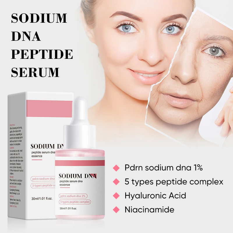 

DOLANJN Sodium Dna Peptide Serum Rose PDRN Pink Peptide Glow Facial Dark Spot Care Even Skin Tone Enhance Elasticity Smoothing