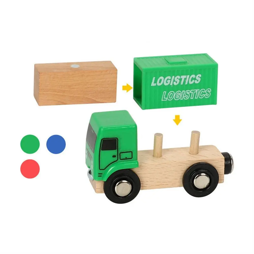 Locomotive Toy Magnetic Train Toys Vehicles Track Assembly Railway Track Cars Train Model Combinations Wooden Magnetic Train