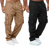 2024 pantalones Cargo para hombre, pantalones tácticos militares informales con múltiples bolsillos, prendas de vestir para hombre, pantalones rectos sueltos, pantalones largos de talla grande