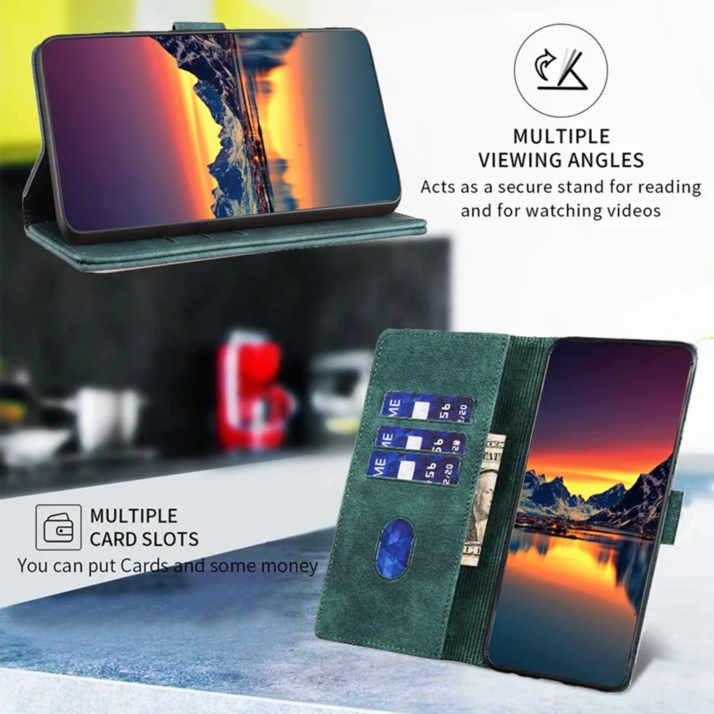 Luxury Leather Wallet Flip Case For Xiaomi Redmi Note 13 Pro/Note 13 Pro Plus 4G 5G | Magnetic Closure & Card Slots Phone Cover