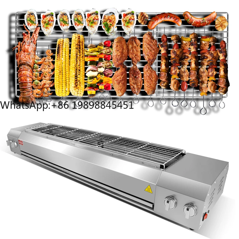 

Countertop Commercial Gas BBQ Grill Natural Gas/LPG for Restaurant