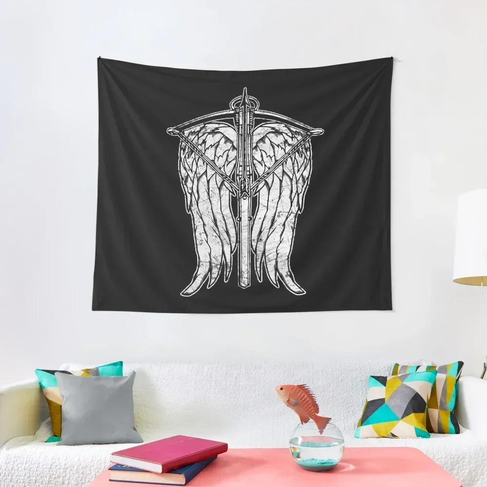 

Angel Wings and Crossbow (Dirty) Tapestry Room Decor Cute Room Aesthetic House Decorations Tapestry