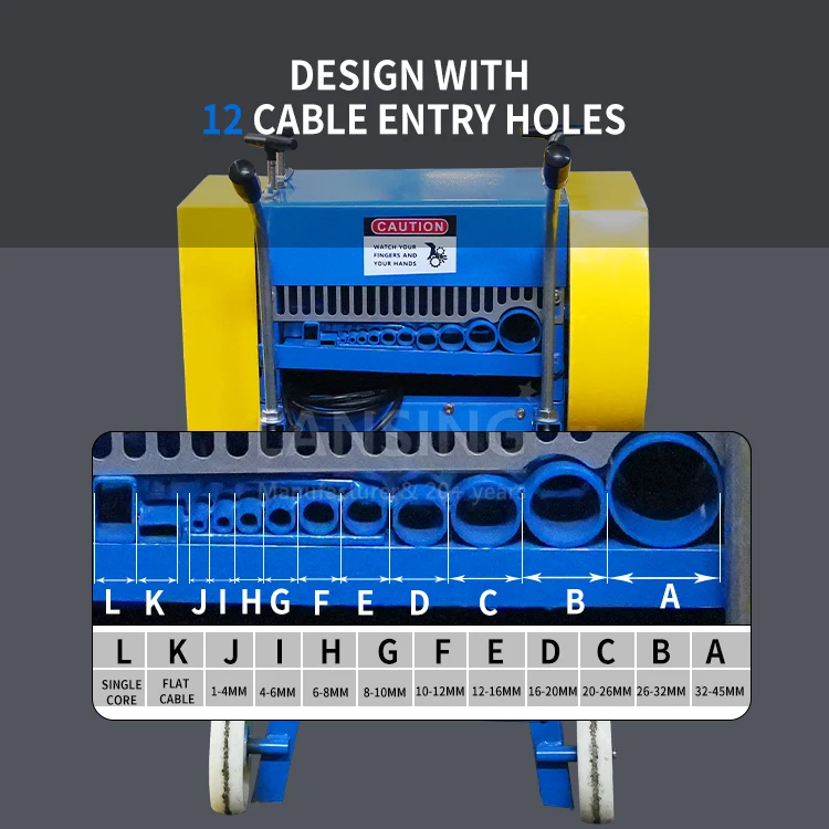 F50-1 Powered Wire Stripper Machine 13 Channels Automatic Wire Tool Scrap Handling Tool for Recycling Copper
