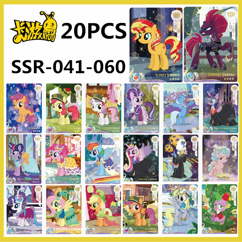 KAyou Autêntico Meu Cartão Pony para Crianças, Anime Limited, Hui Yue 1 Cartão de Coleção Rara, Princesa Menina Brinquedo, Novo Presente, SGR001-006