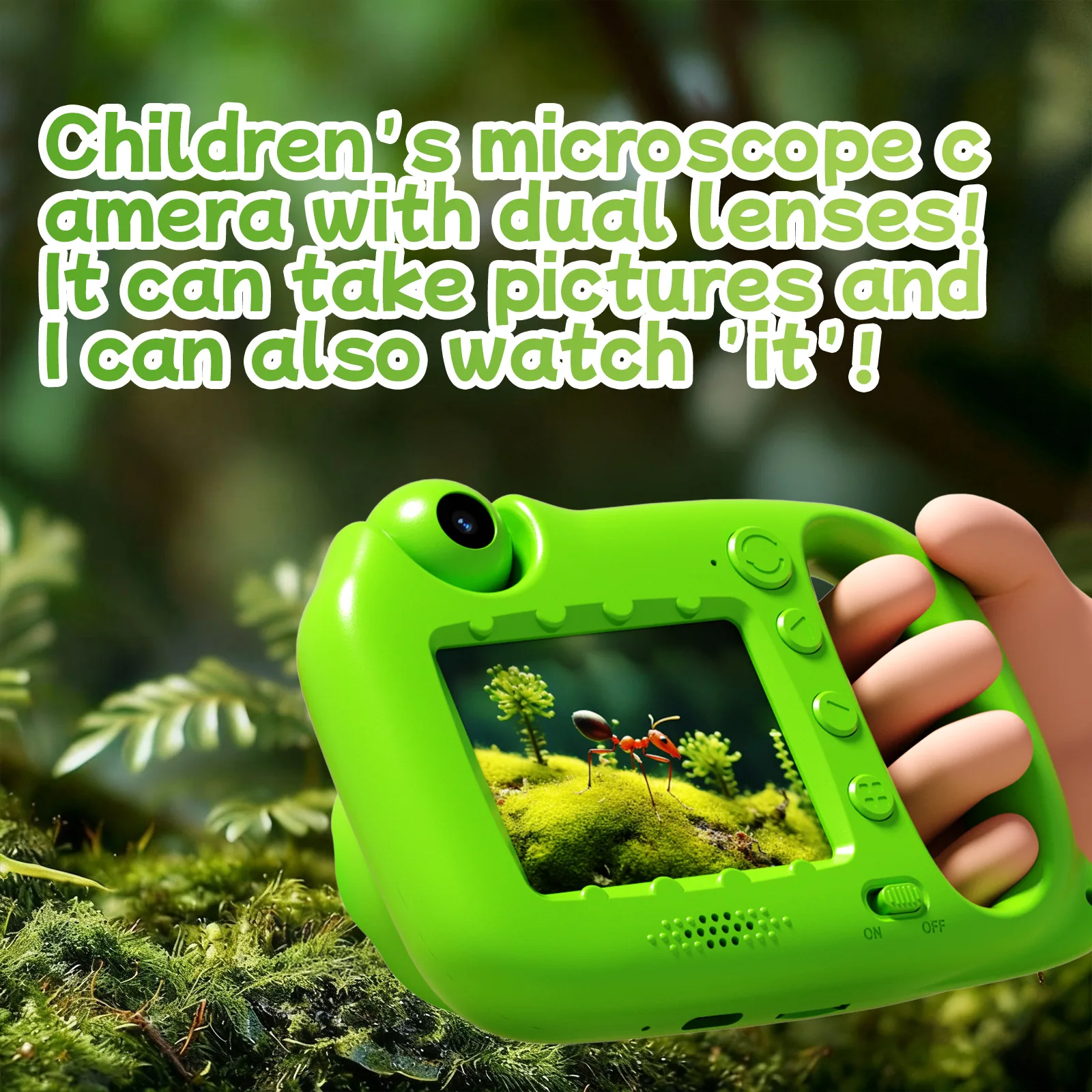 กล้องสำหรับเด็ก, กล้องที่สามารถถ่ายภาพและบันทึกวิดีโอได้ กล้องขนาดเล็กความละเอียดสูง, กล้องกล้องจุลทรรศน์สำหรับเด็ก