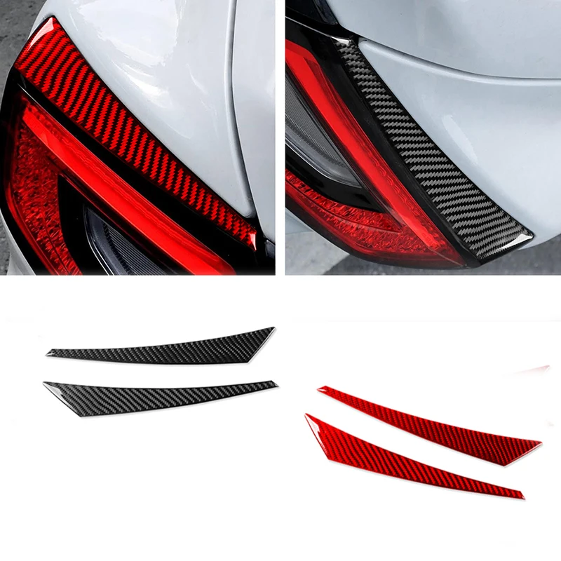 For Subaru WRX STi 2022 2023 2024 2025 2026 Red Black Carbon Fiber Taillight Tail Light Lamp Upper Panel Cover Trim Car Styling