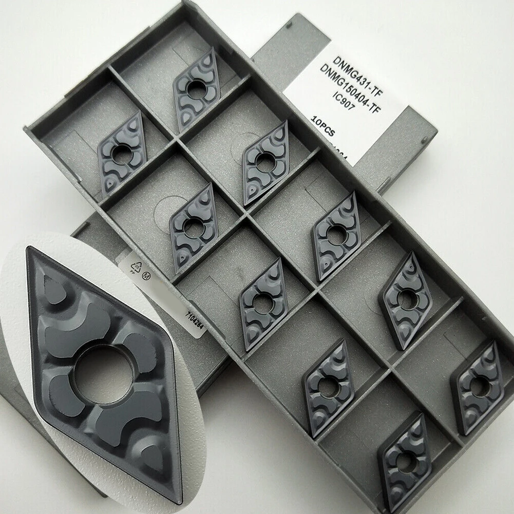 Alta resistência à aderência DNMG 150404 Inserções de carboneto TF IC907 perfeitas para processamento de corte grande, longa vida útil