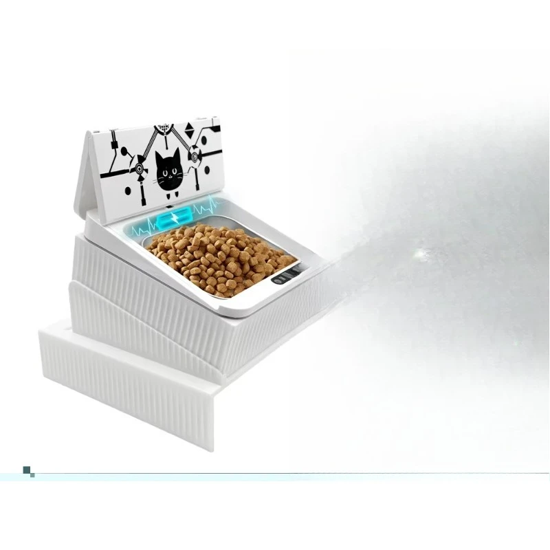 Cat Feeder | Smart Infrared Auto-Opening Pet Bowl with Sealed Lid & Cervical Design