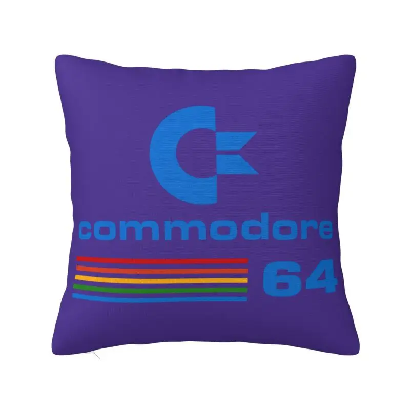 Cool Commodore 64 C64 Sid Amiga Retro 8 Bit Cushion Cover Polyester Geek Nerd Pillow for Sofa Square Pillowcase Home Decor